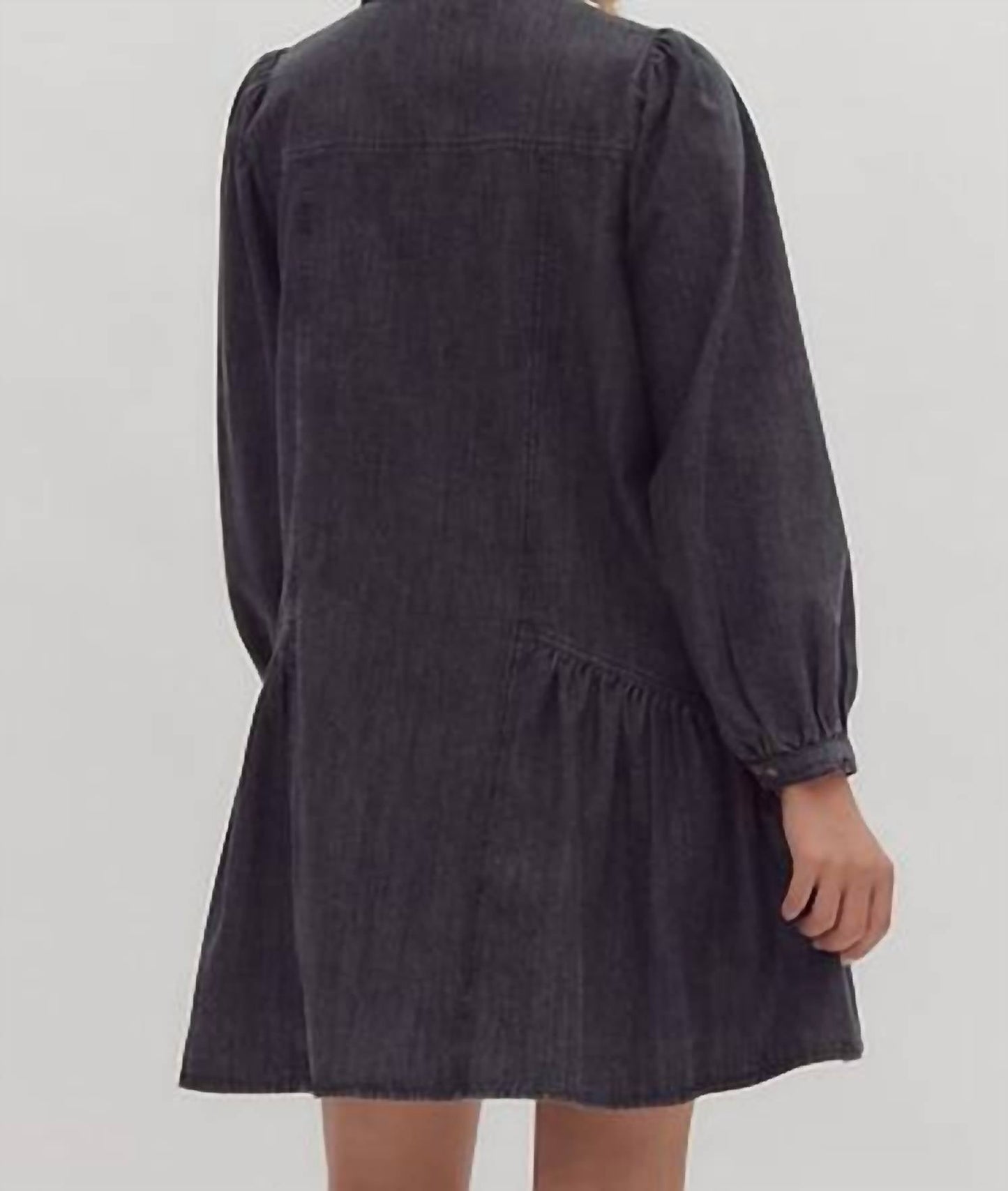 Entro - Denim Ruffled Mini Dress