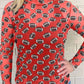 Aapparella - Women's Mesh Football Print Long Sleeve Top