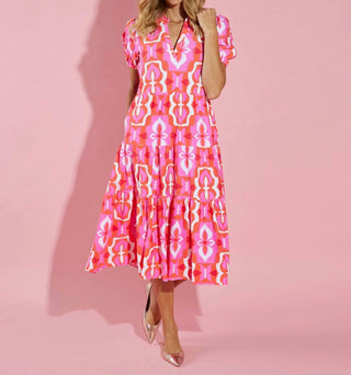 Jude Connally - Portia Puff Sleeve Midi Dress