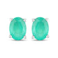 1.44 Carat Genuine Zambian Emerald 10K White Gold Earrings