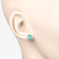 1.44 Carat Genuine Zambian Emerald 10K White Gold Earrings