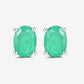 1.44 Carat Genuine Zambian Emerald 10K White Gold Earrings