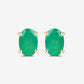 0.88 Carat Genuine Zambian Emerald 10K Yellow Gold Earrings