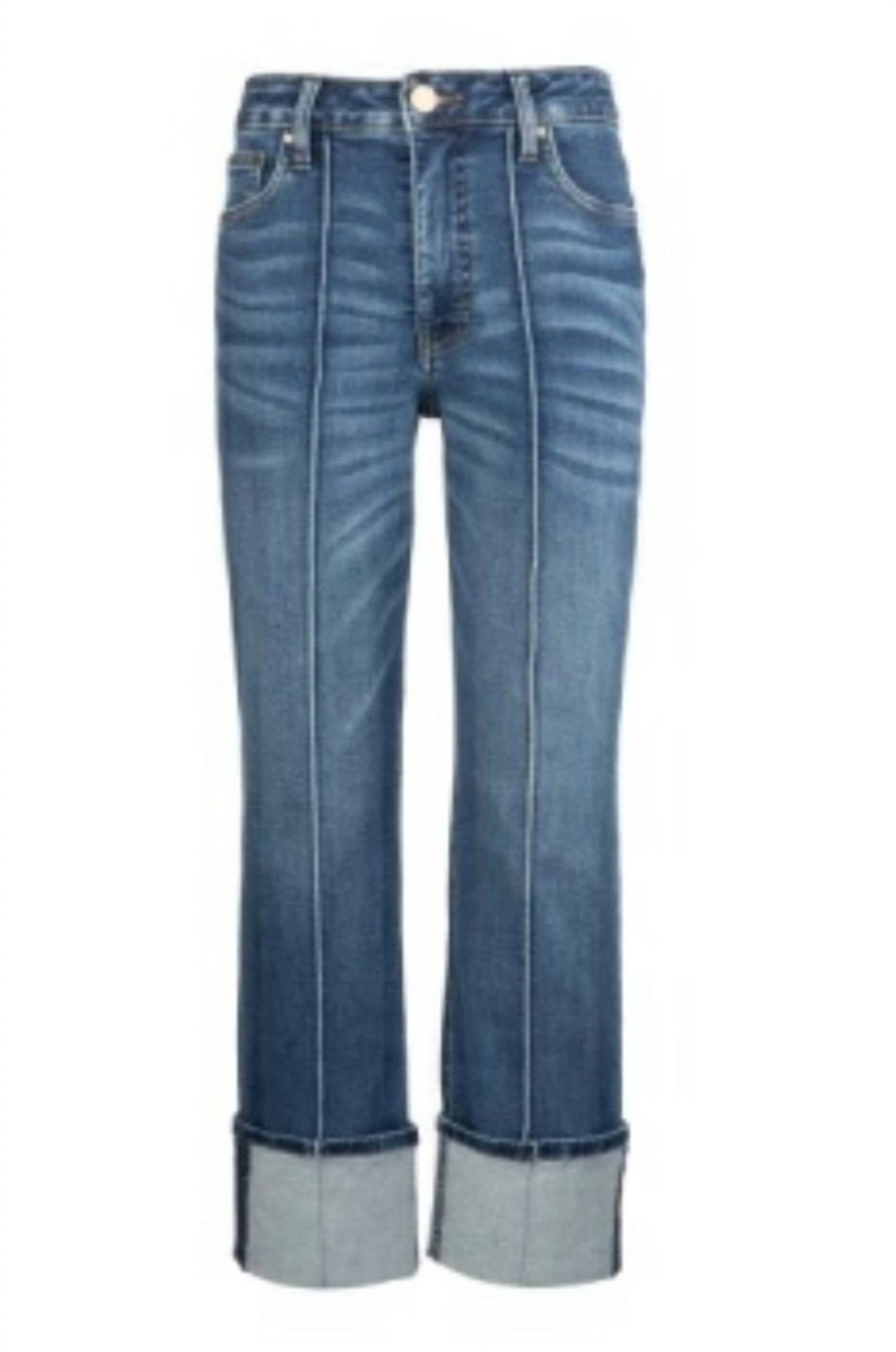 Kut From The Kloth - Fay High Rise Fab Ab Roll Up Straight Jean
