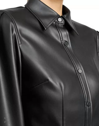 En Saison - Rylee Faux Vegan Leather Top