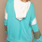 Pol - V-neck Balloon Floral Patch Hoodie