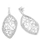 0.73 Carat Genuine White Diamond .925 Sterling Silver Earrings