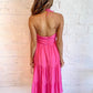 Day + Moon - Haltered Ruched Midi Dress