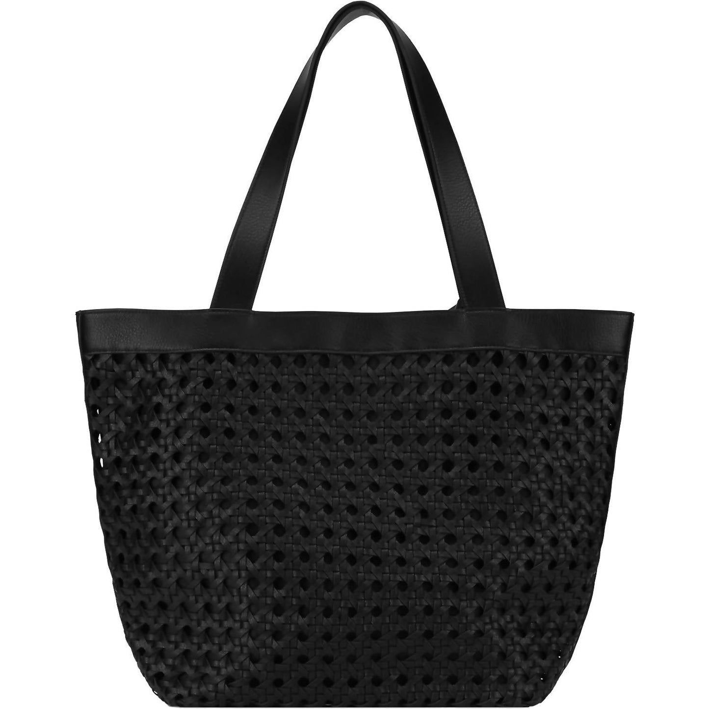 Ilse Jacobsen - Women's Braid 02 Black Synthetic Shoulder Bag