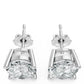 Aamiaa - Women's Oval Shape 4 Prong Push Back Studs