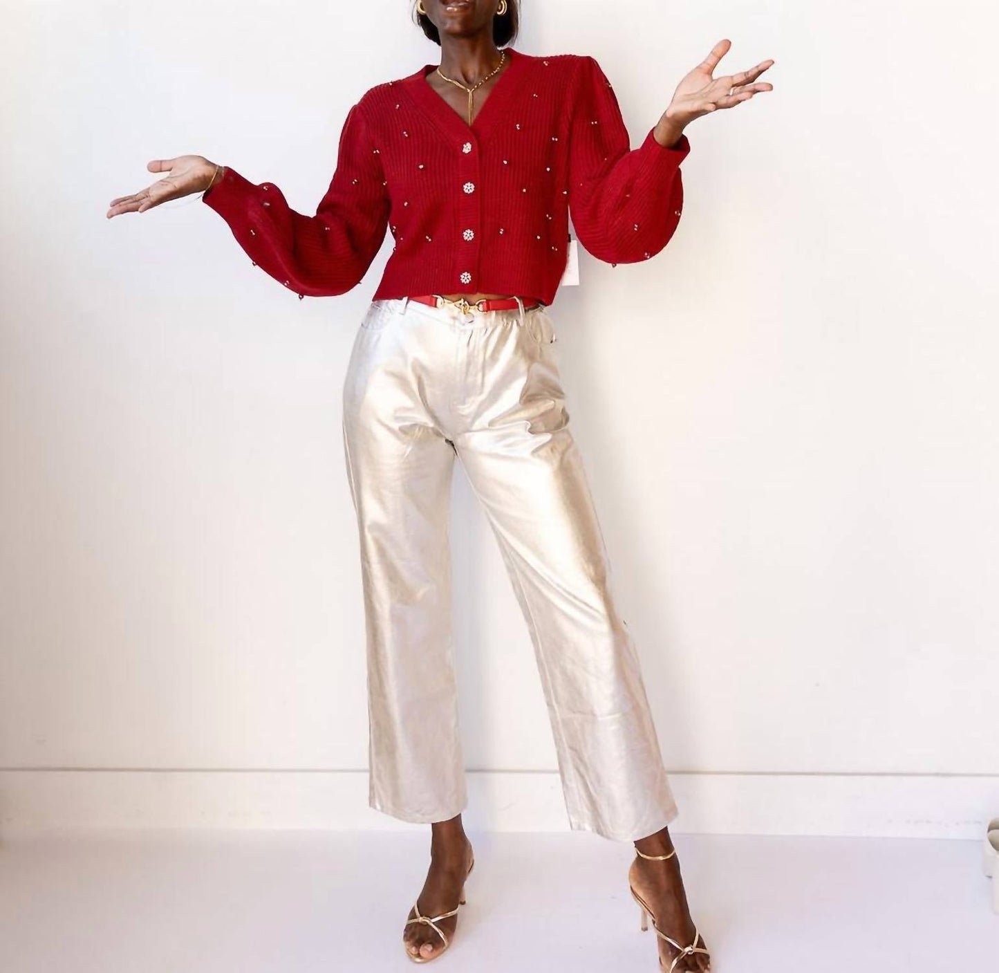 Astr - Delsie Long Sleeve V-neck Cardigan