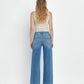 Vervet By Flying Monkey - High Rise Raw Hem Wide Leg A Line Jeans