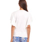 Karen Kane - Flutter Sleeve V-Neck Top