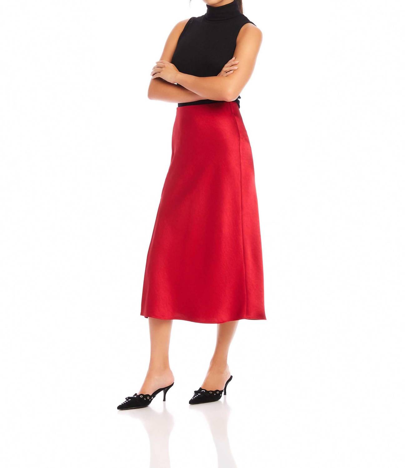 Fifteen Twenty - Brielle Side Slit Midi Skirt