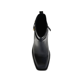 Chinese Laundry - Women's Leather With Gold Buckle Ankle Boots