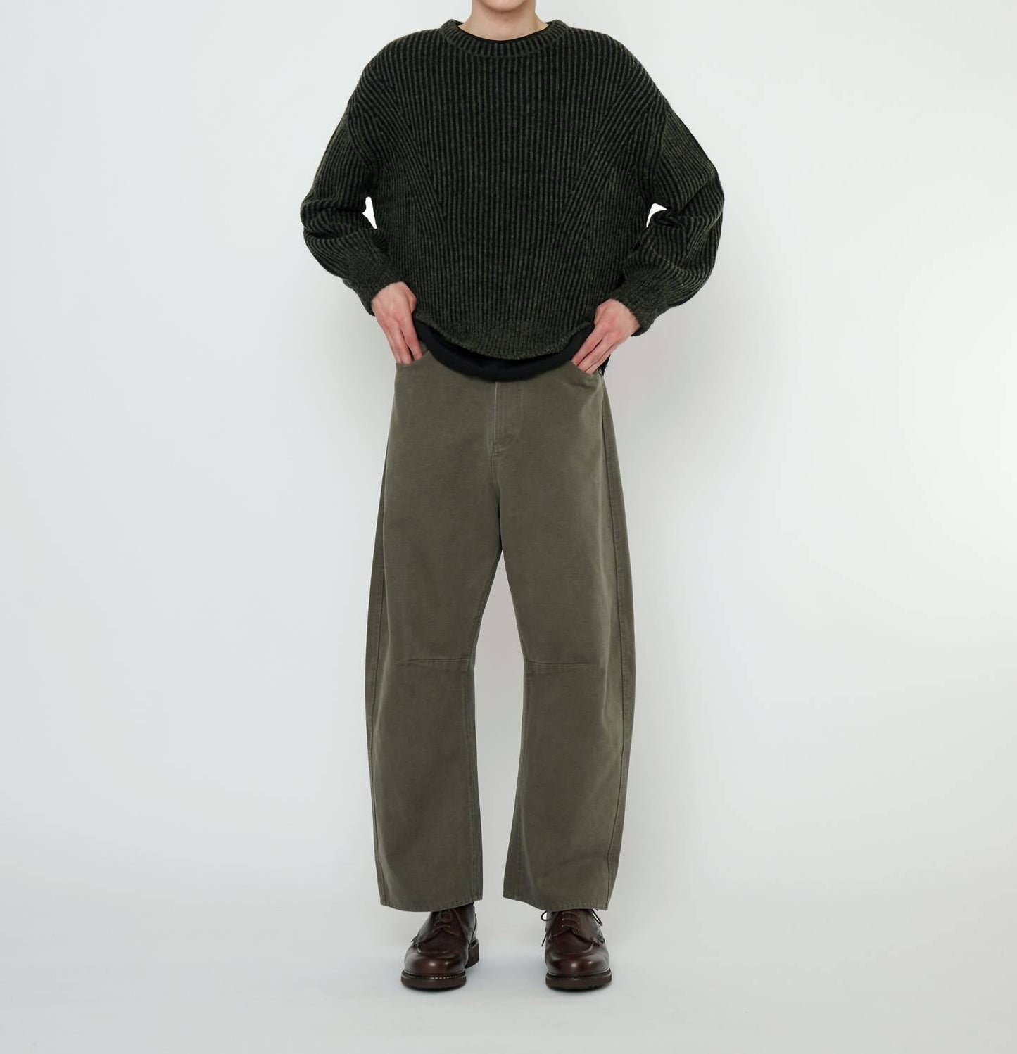 7115 By Szeki - Striped Poet Sleeves Sweater