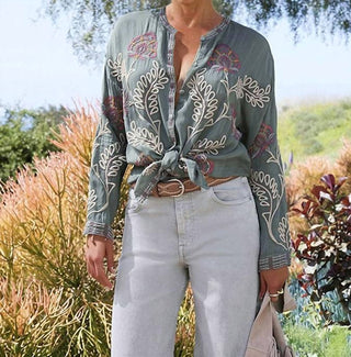 Johnny Was - Túnica Slim Audrey Bordada