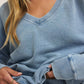 Z Supply - Delphine Knit Denim Sweatshirt