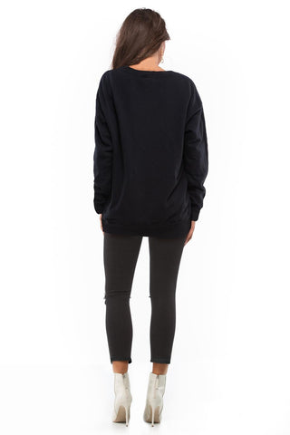 Brunette The Label - Moletom clássico com gola redonda