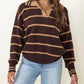 &Merci - Striped Collared Sweater