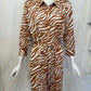 L'Agence - Żebra Print Shirt Dress