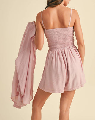 Klesis - Emilia Crinkle Romper And Shirt Set