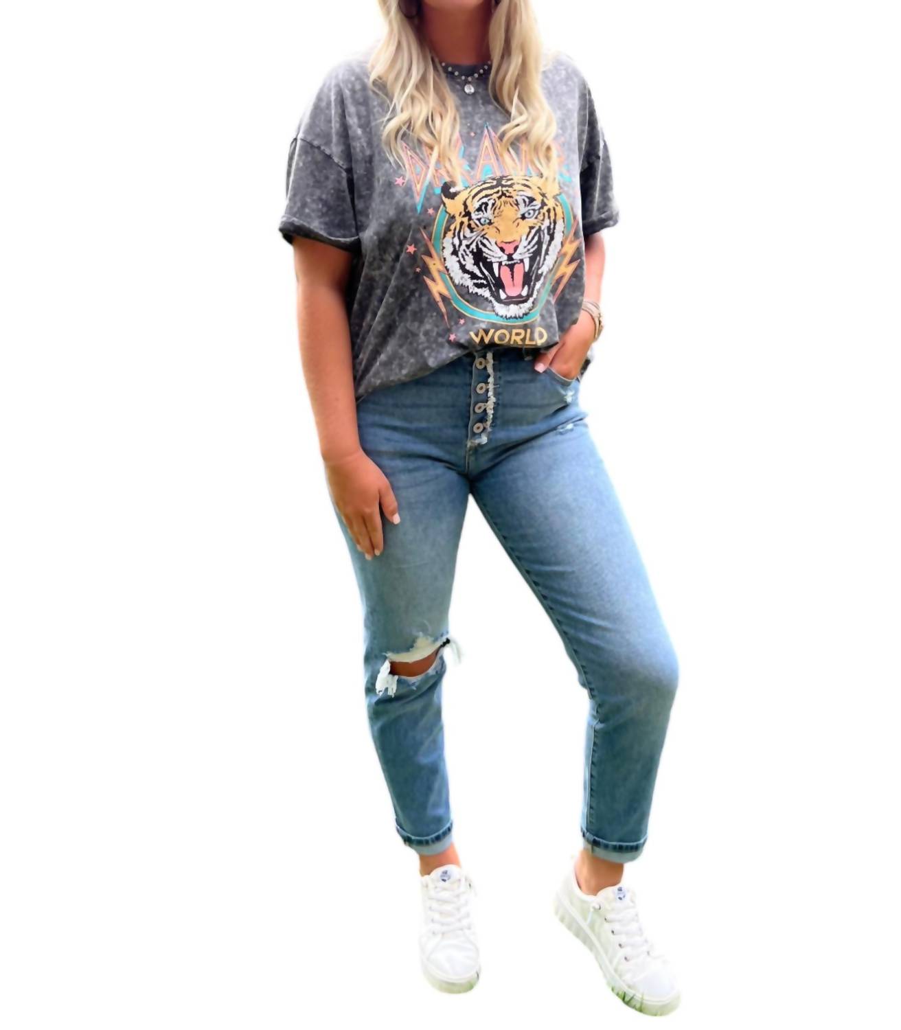 Kancan - High Rise Mom Jeans