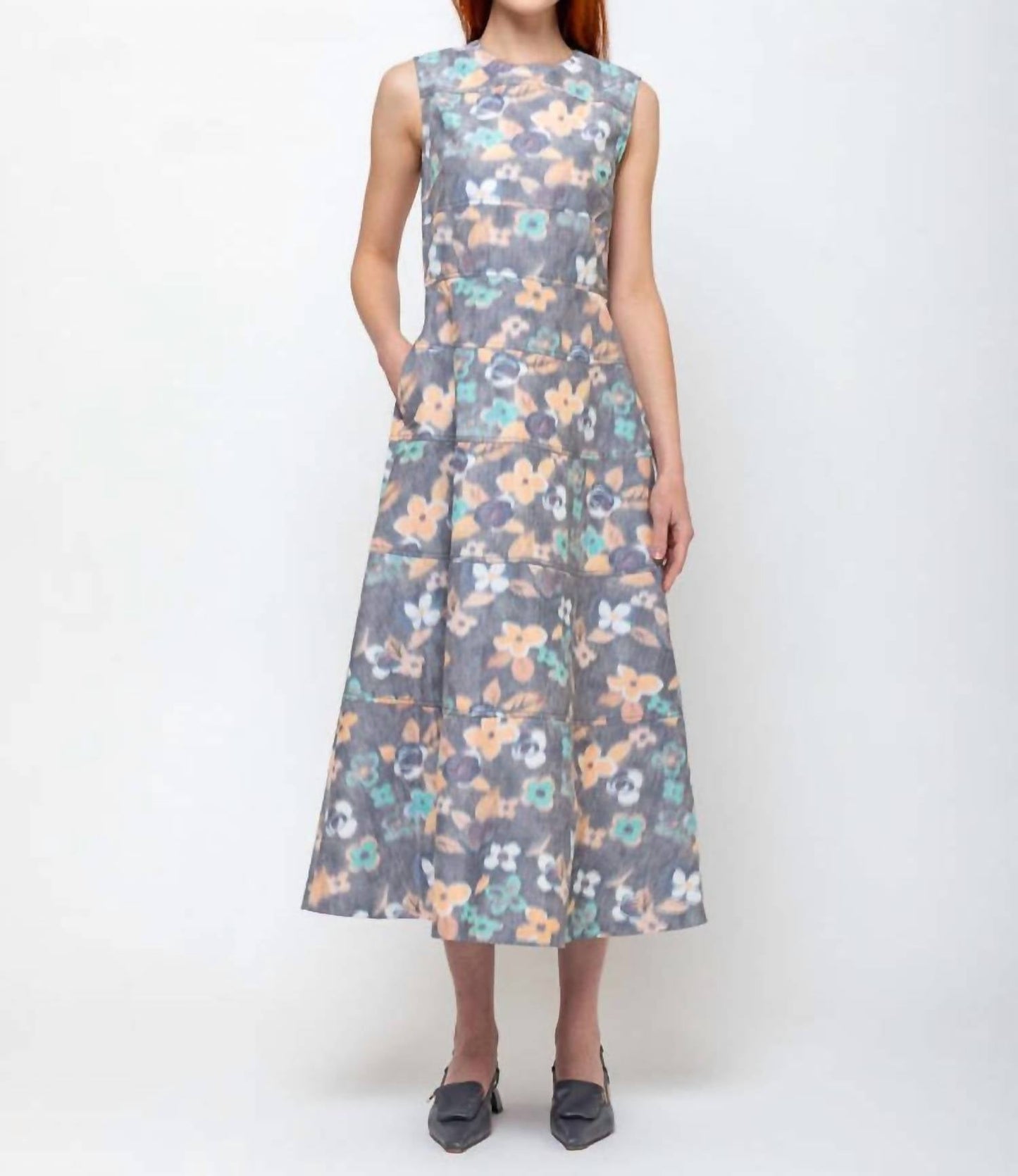 Odeeh - Chiné Flowers Midi Dress