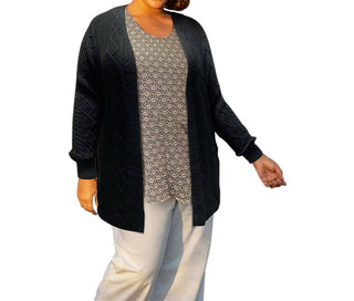 No lado positivo - Cardigan Cable Duster - Plus