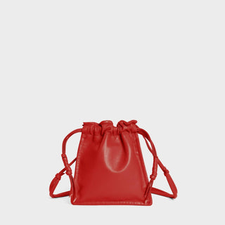 Lemiz - Bolsa feminina mini Bowie com cordão e tiracolo de couro