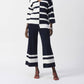 Joseph Ribkoff - Placement Stripe Sweater Knit Culotte Pant