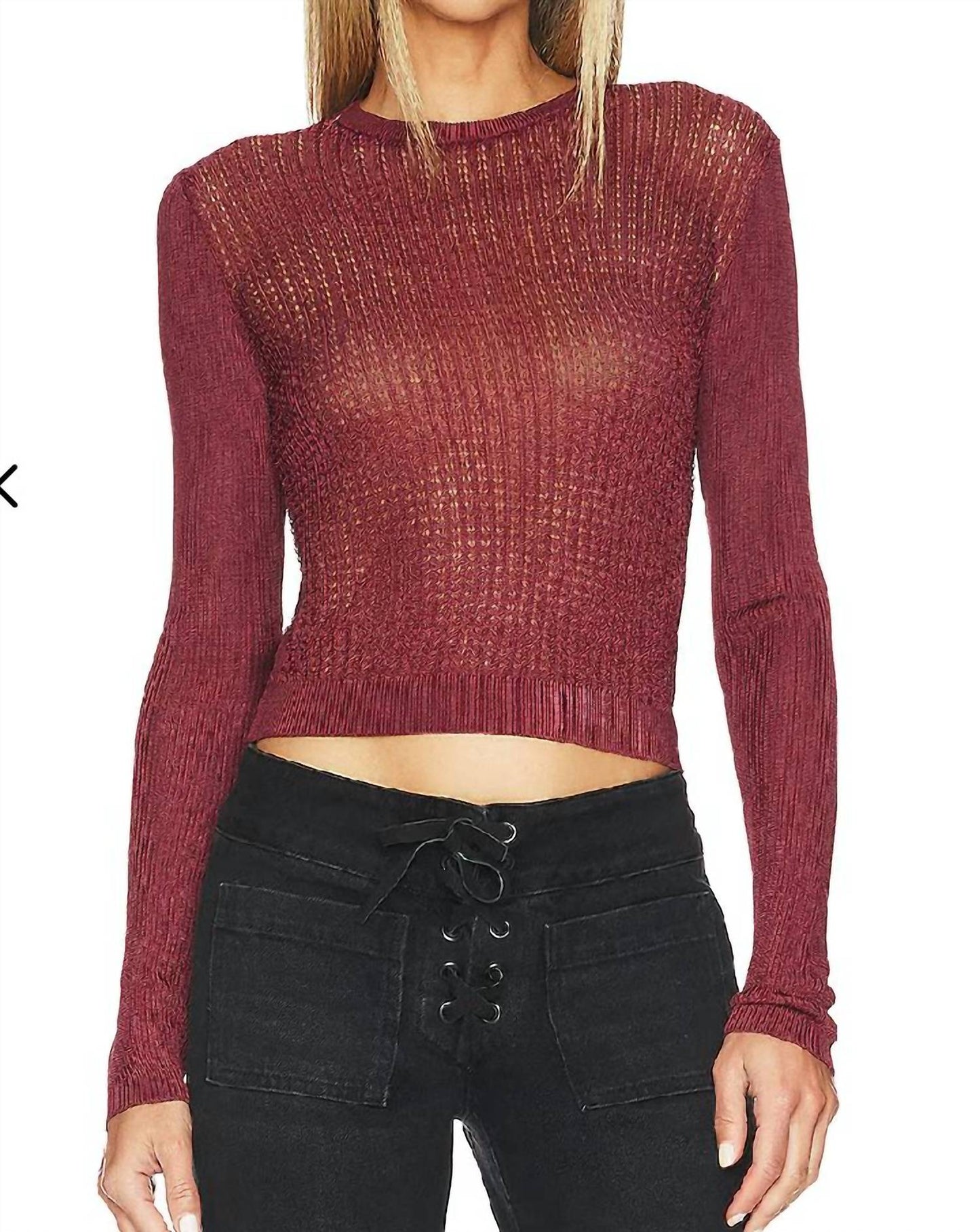 Free People - H2O Crew Open Knit Top