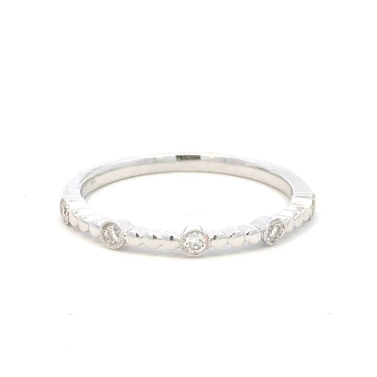 Aamiaa - 0.11 Carat Natural Diamond Art Deco Milgrain Band