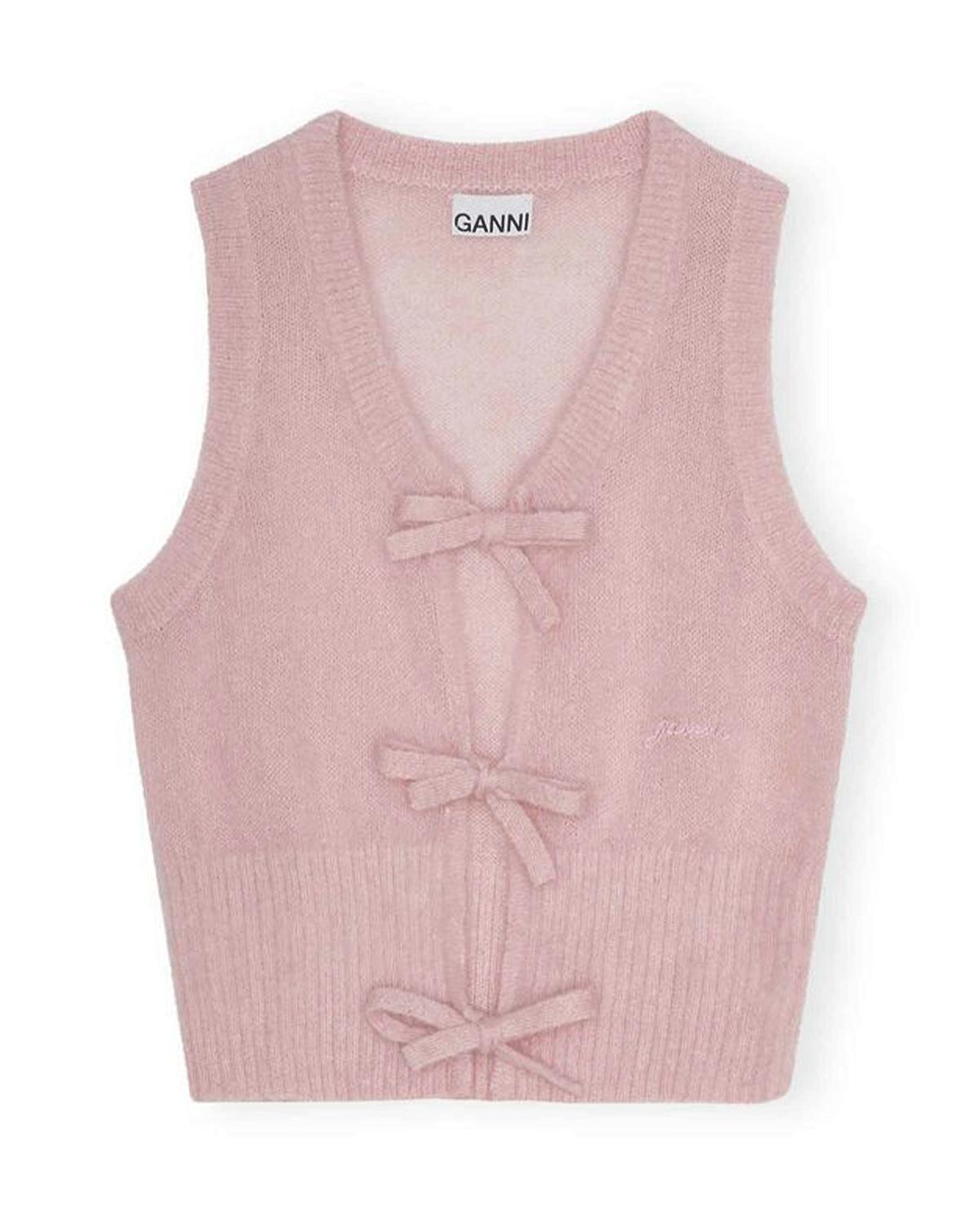 Ganni - Light Mohair Tie String Vest