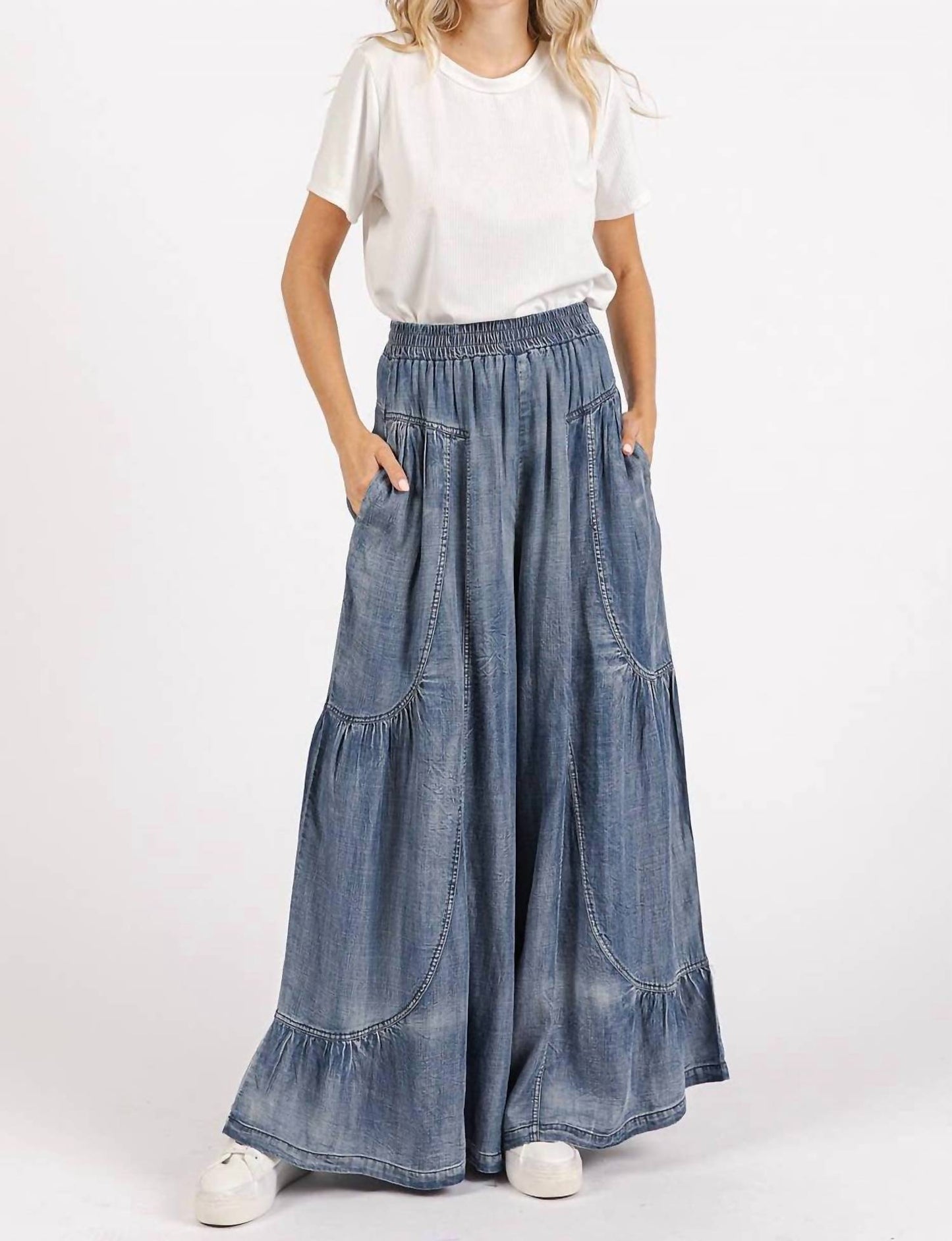 Mittoshop - Tencel Wide Leg Pants