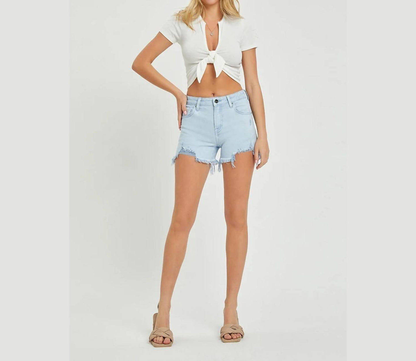 Risen - Shaye Mid Rise Denim Shorts