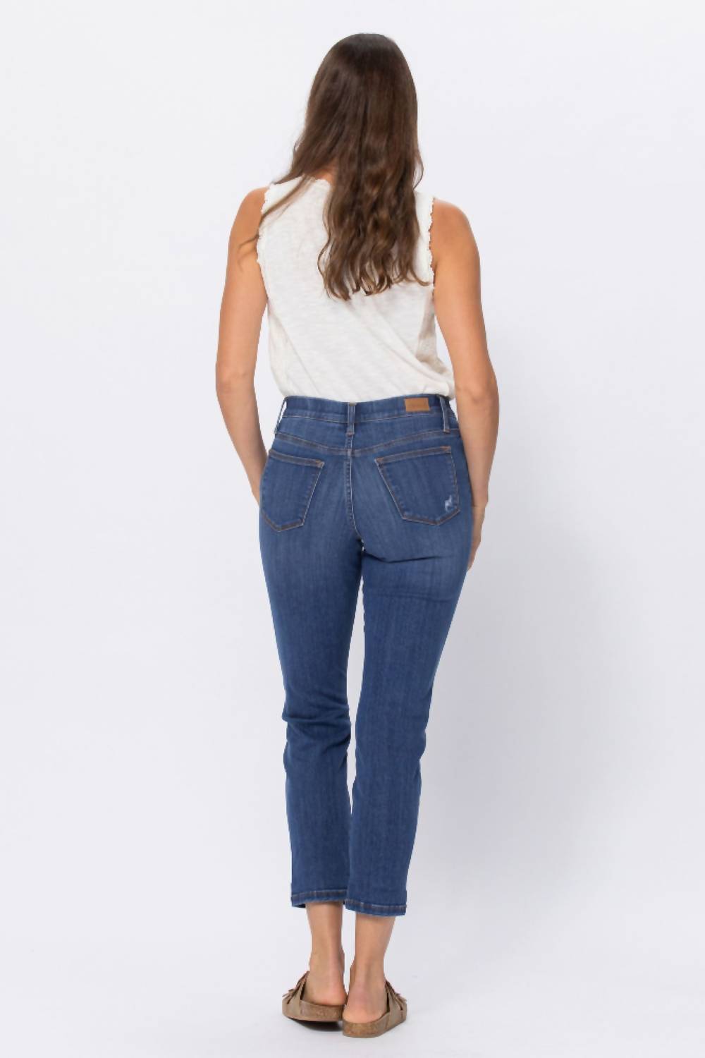 Judy Blue - Distressed Boyfriend Pull-on Jeans