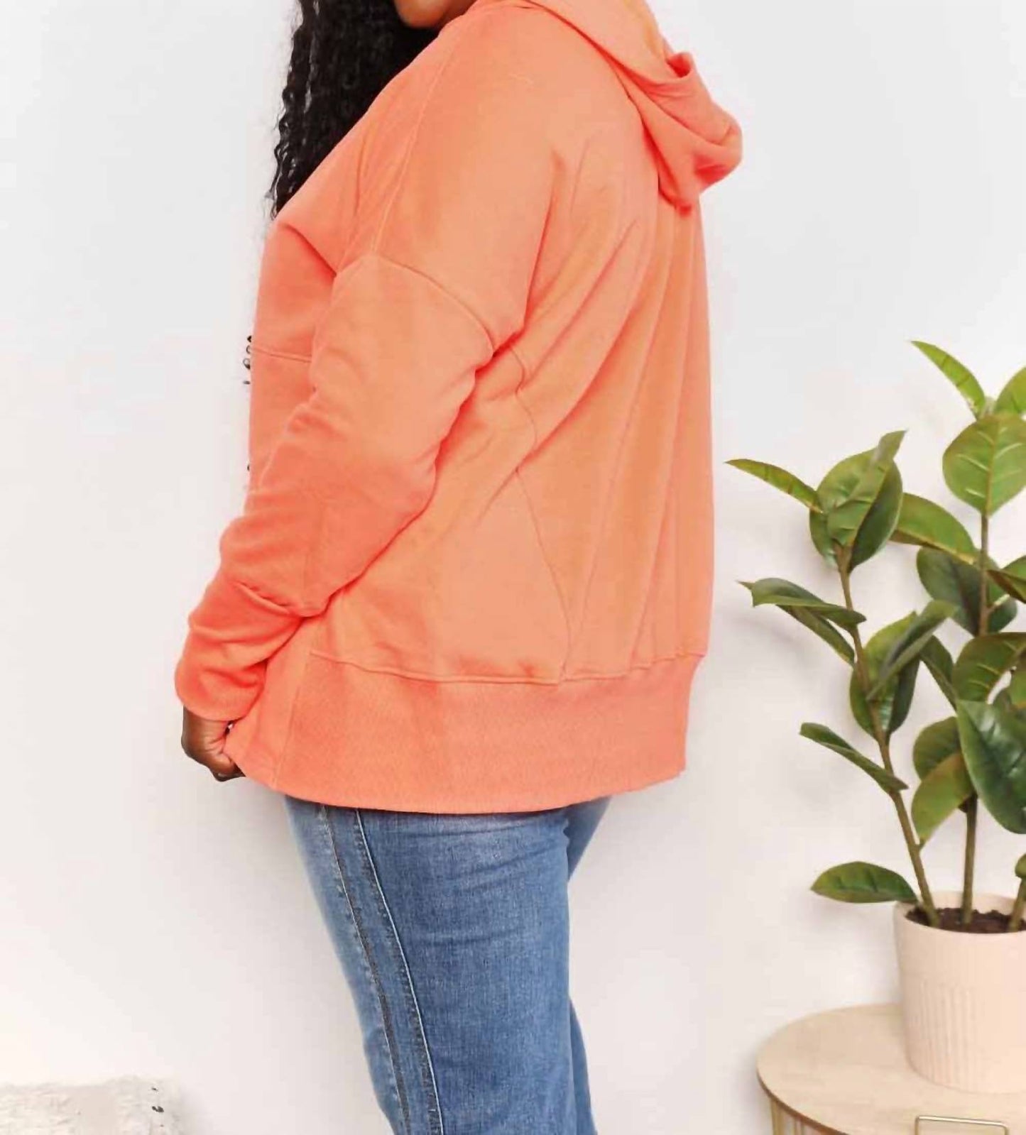 Double Take - Quarter-snap Dropped Shoulder Hoodie