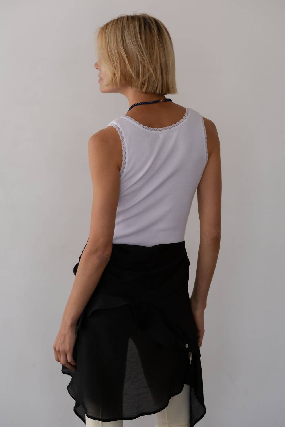 Donni. - Vintage Rib Lace Tank Top