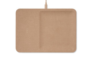 Courant - Carregador sem fio de linho com bandeja de manobrista