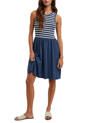 Lista de desejos - Vestido curto listrado Harbor