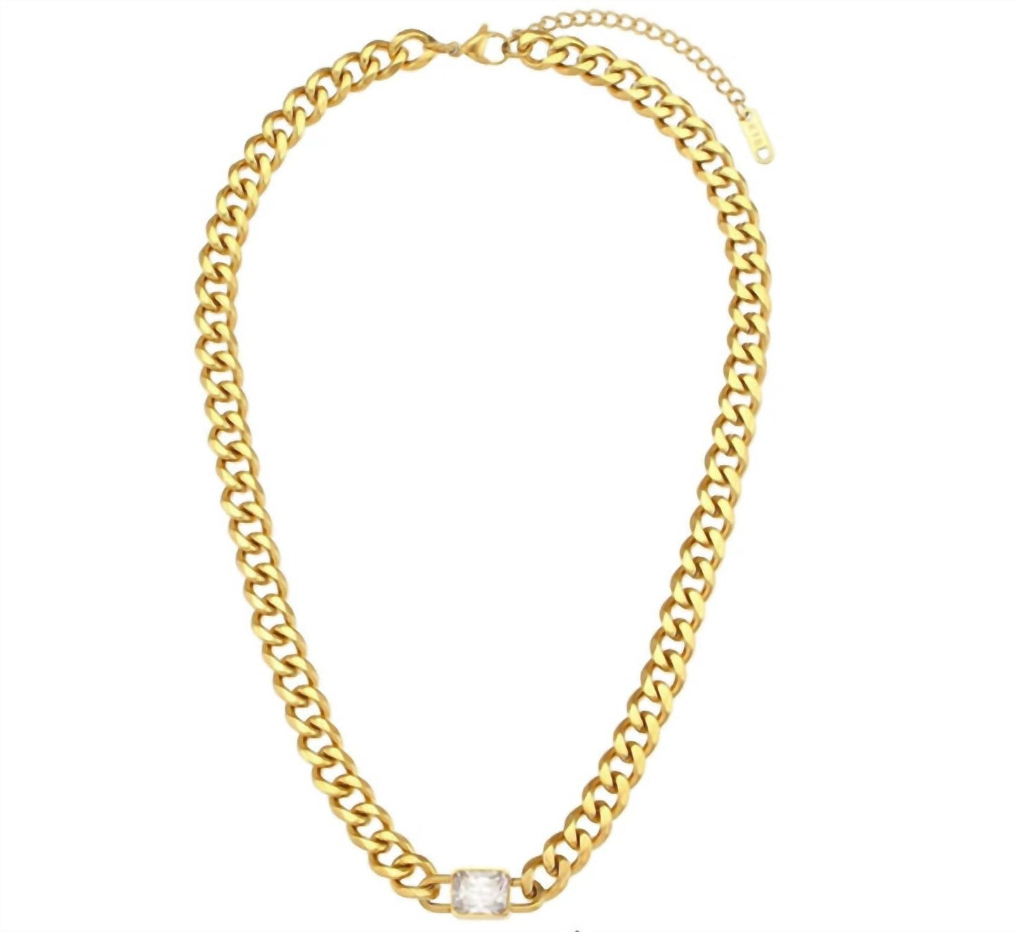 Chansuttpearls - Women's Chain With Diamond Pendant Necklace