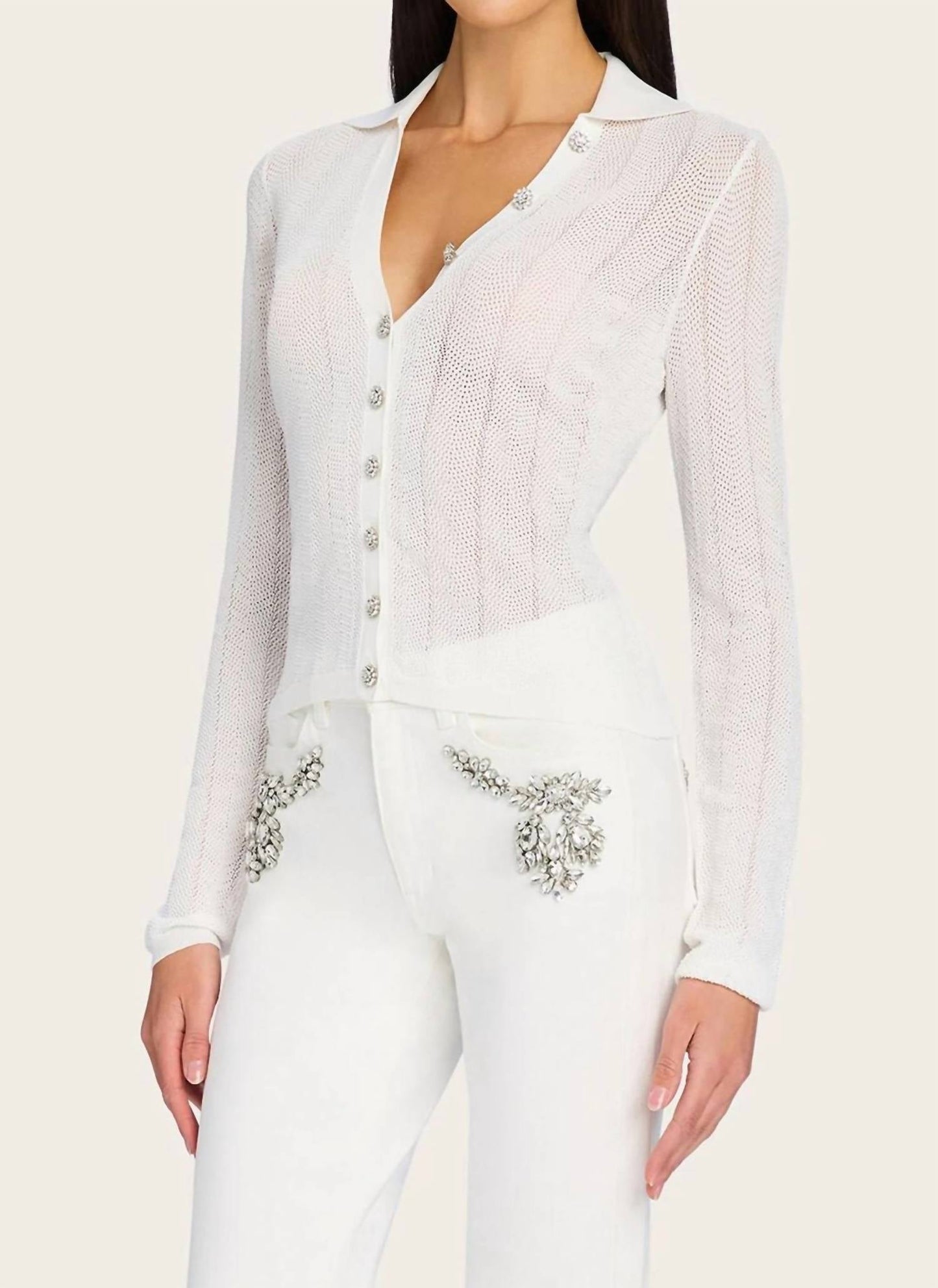 Generation Love - Megan Pointelle Cardigan