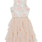 Vestido bordado com lantejoulas para meninas grandes, edições raras, rosa, tamanho 12"