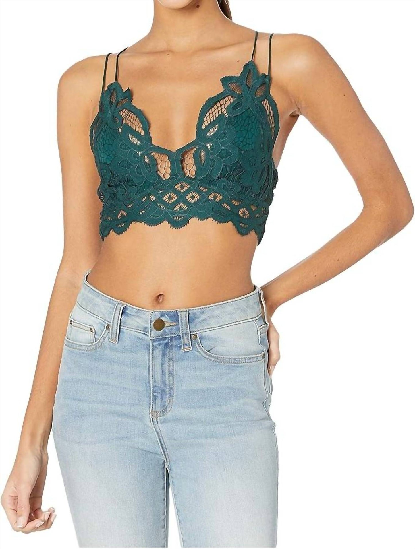 Free People - Adella Longline Lace Bralette