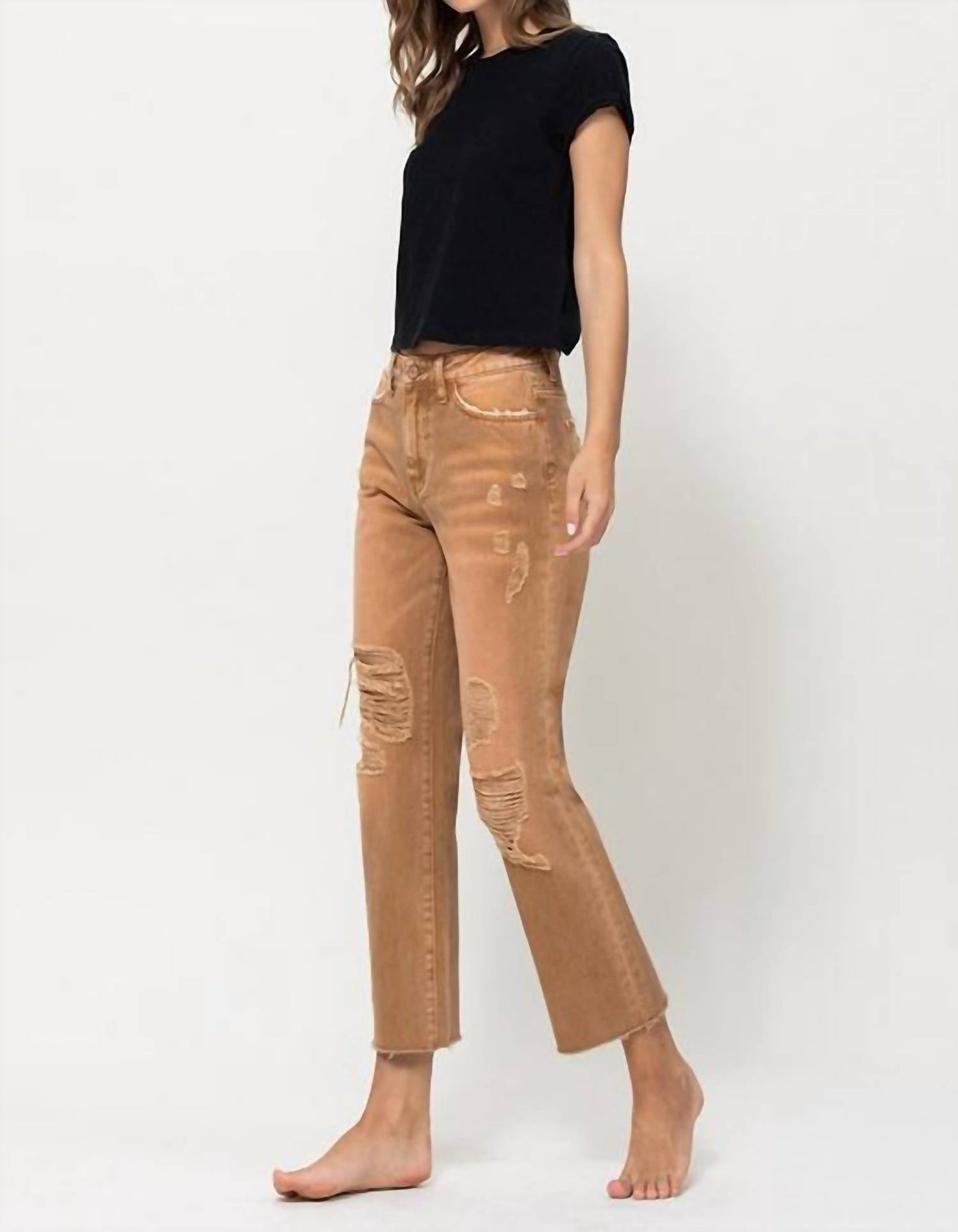Vervet By Flying Monkey - Coco Straight Cropped Jeans