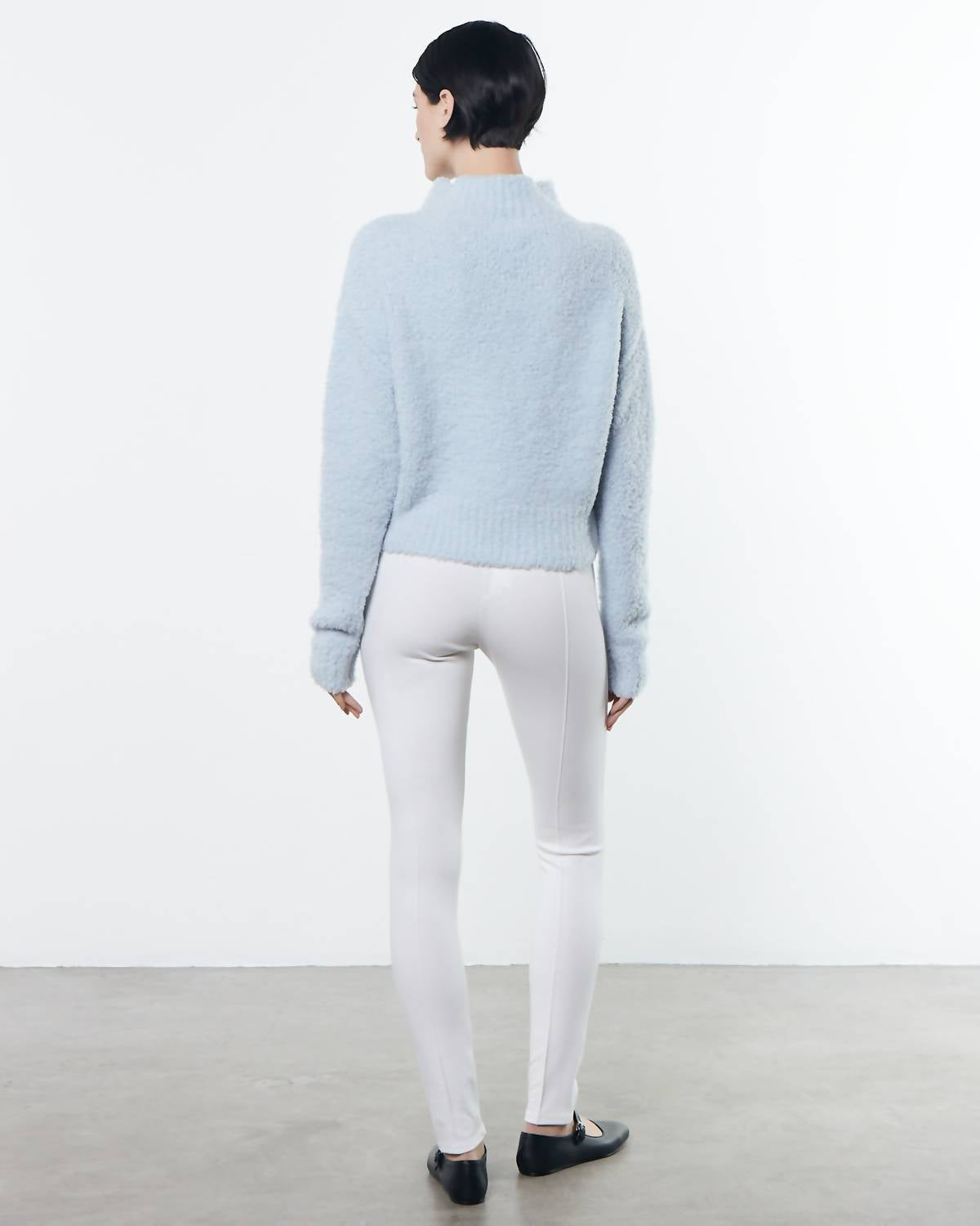 Enza Costa - CROPPED MOCKNECK SWEATER