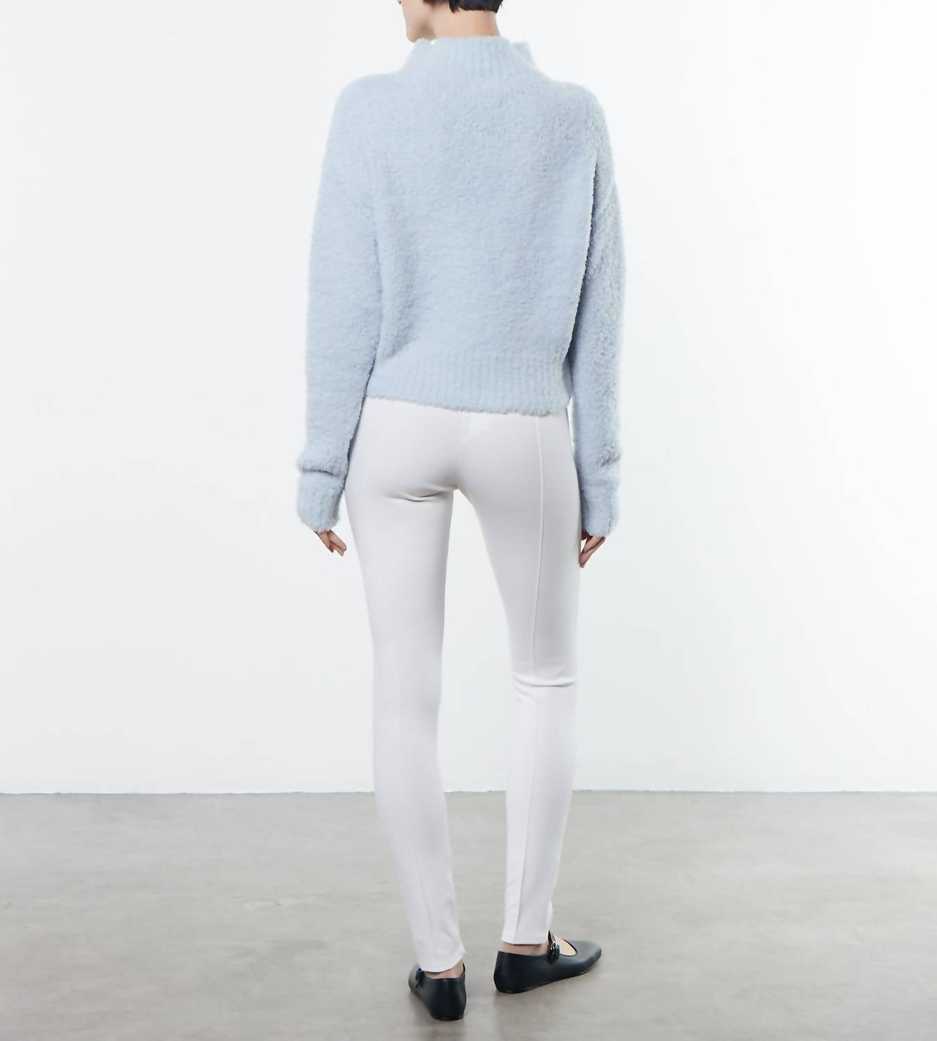 Enza Costa - CROPPED MOCKNECK SWEATER