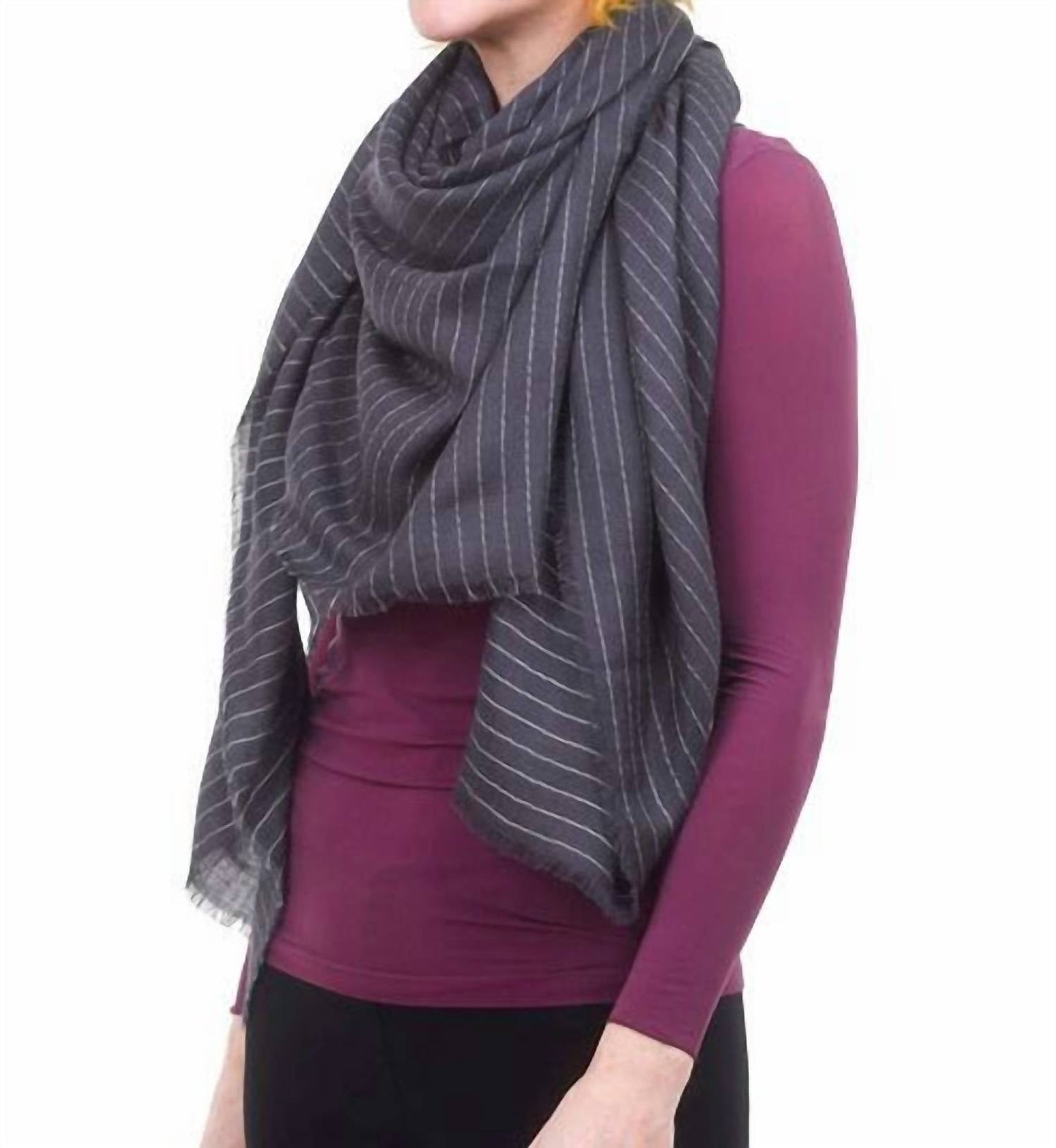 Blue Pacific Fashion - Tissue Stripe Scarf
