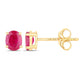 0.60 Carat Genuine Ruby 14K Yellow Gold Earrings